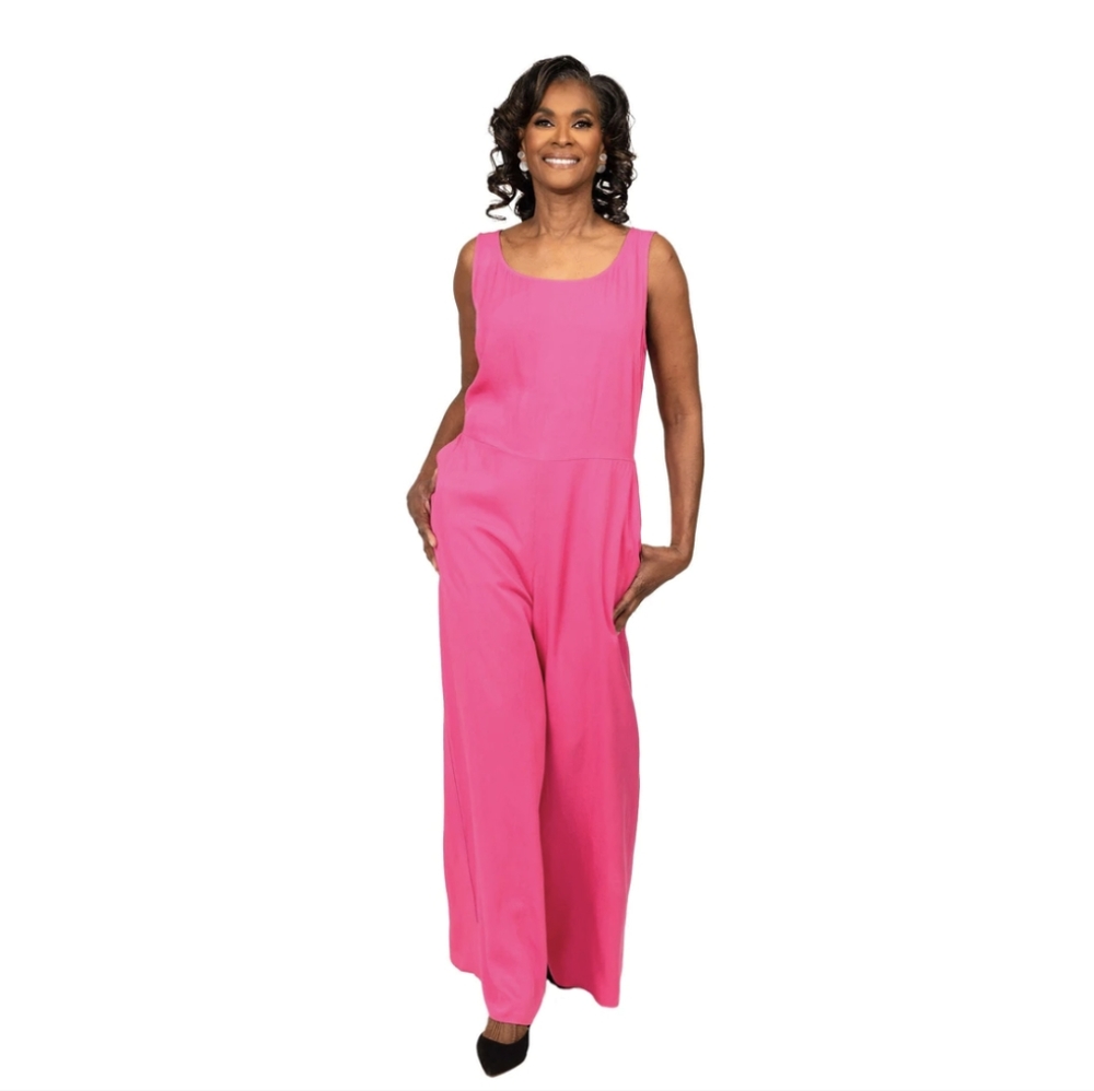 Sassy Jones Pink Bam Bam Jumpsuit - 1X